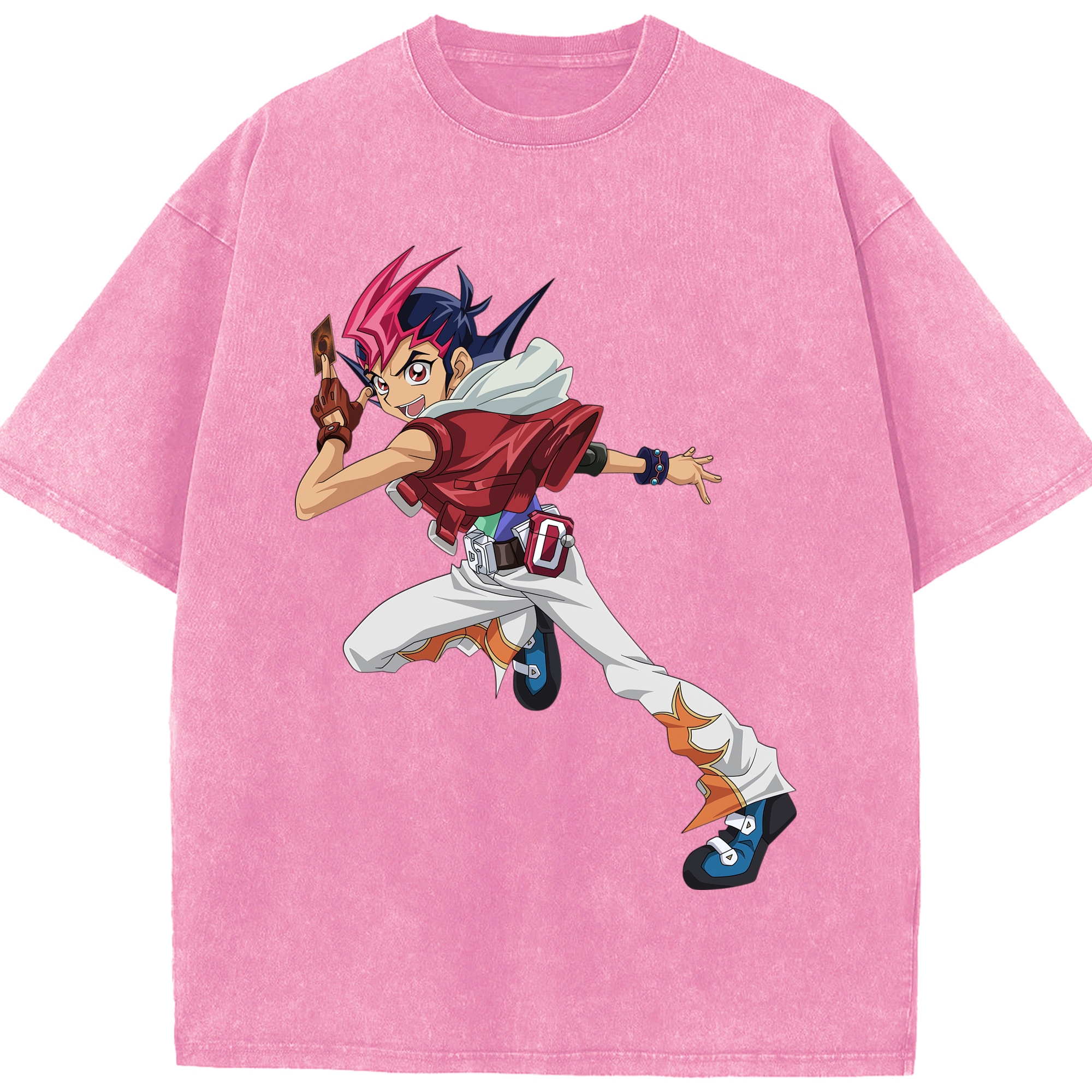 （画像用） 遊☆戯☆王 Yu-Gi-Oh! 綿100% ヴィンテージ風 半袖Tシャツ（フロントプリント）